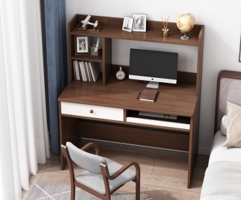Nordic Style Computer Desk And Chair-ID:413875108
