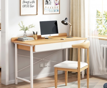 Nordic Style Computer Desk And Chair-ID:179996018