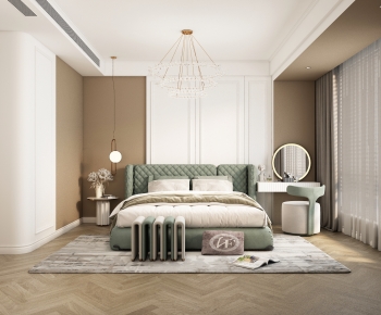 Simple European Style Bedroom-ID:499737988