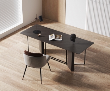 Modern Computer Desk And Chair-ID:459626911
