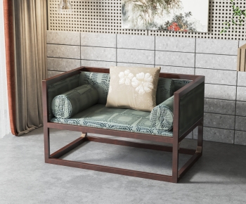 New Chinese Style Single Sofa-ID:457267051