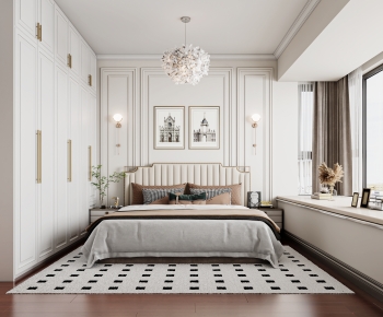 Simple European Style Bedroom-ID:958642967
