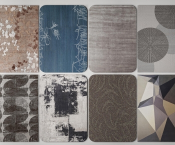 现代几何纹理地毯-ID:905246024