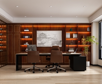 New Chinese Style Manager's Office-ID:493860966