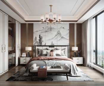 New Chinese Style Bedroom-ID:710506921