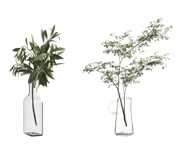 现代植物花瓶摆件-ID:474850897