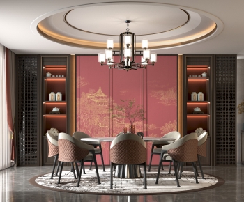 New Chinese Style Dining Room-ID:945756915