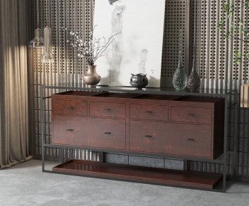 New Chinese Style Entrance Cabinet-ID:855066068