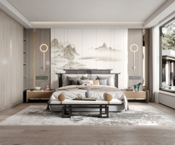 New Chinese Style Bedroom-ID:287297015