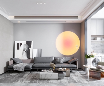 Modern A Living Room-ID:745574007