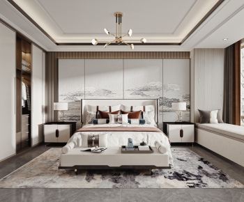 New Chinese Style Bedroom-ID:345447065