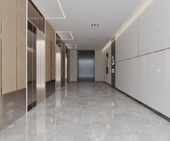 Modern Office Elevator Hall-ID:662500975