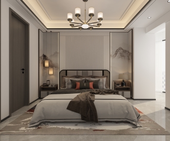 New Chinese Style Bedroom-ID:124042033