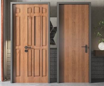 New Chinese Style Unequal Double Door-ID:552099949