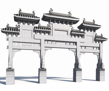 Chinese Style New Chinese Style Building Component-ID:448863986