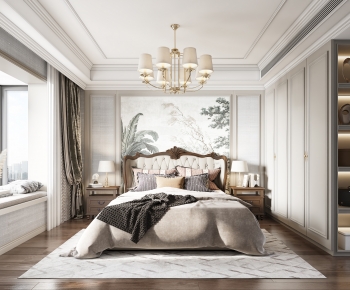 Simple European Style Bedroom-ID:591386086