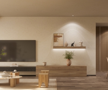Wabi-sabi Style A Living Room-ID:162489891