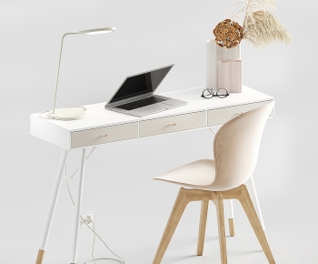 Modern Computer Desk And Chair-ID:502944958