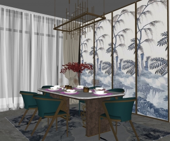 New Chinese Style Dining Room-ID:298336985