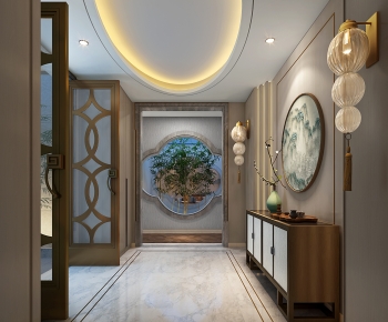 New Chinese Style Hallway-ID:208081967