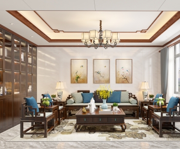 Chinese Style A Living Room-ID:532279067