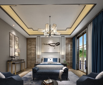 New Chinese Style Bedroom-ID:261157991