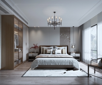 New Chinese Style Bedroom-ID:336630331