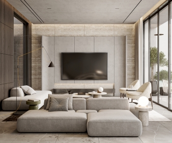 Modern Wabi-sabi Style A Living Room-ID:579360967