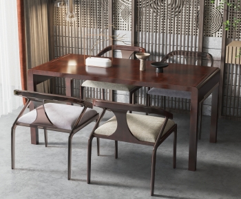 New Chinese Style Dining Table And Chairs-ID:678710984