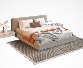 Modern Double Bed-ID:908843043