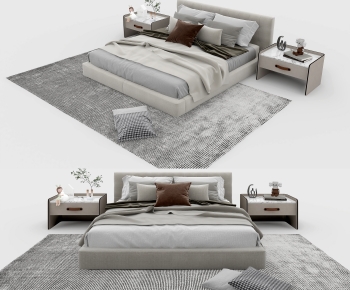 Modern Double Bed-ID:363784071