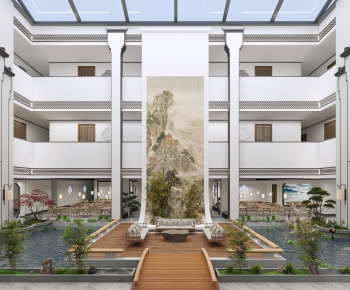 New Chinese Style Courtyard/landscape-ID:680770976