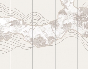 新中式抽象线条装饰画-ID:5590873