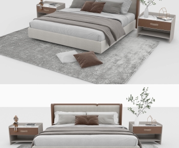 Modern Double Bed-ID:648263937