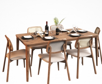 Wabi-sabi Style Dining Table And Chairs-ID:458929065