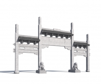Chinese Style Ancient Architectural Buildings-ID:283411031