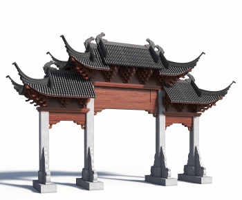 Chinese Style Ancient Architectural Buildings-ID:970582015