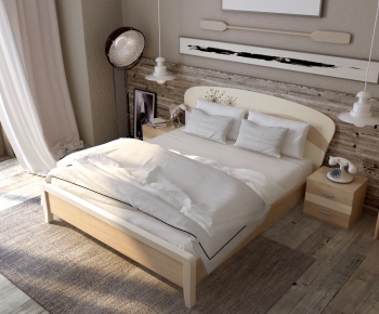 Modern Nordic Style Double Bed-ID:913651092