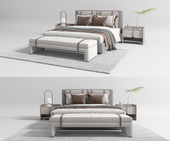 Modern Double Bed-ID:737519033