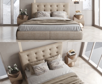 Modern Double Bed-ID:844495063