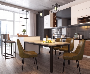 Industrial Style Dining Room-ID:571837907