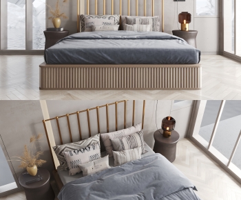 Modern Double Bed-ID:783756976