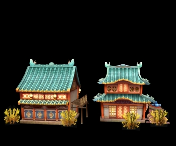 新中式卡通建筑外观-ID:152220761