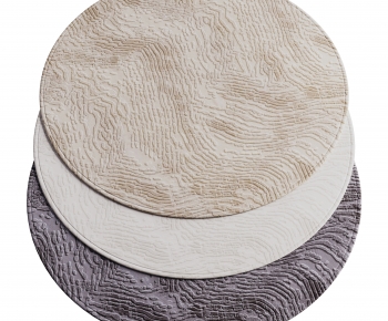 Minotti现代圆形布艺地毯-ID:649099327