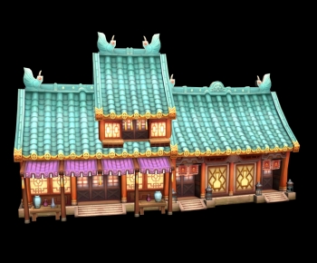 New Chinese Style Building Appearance-ID:934273966