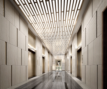 Modern Corridor Elevator Hall-ID:575355056