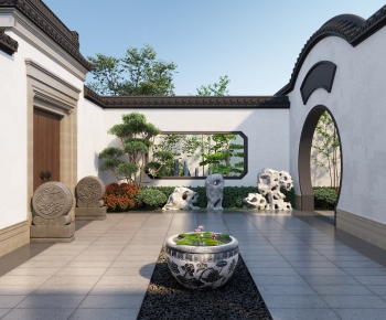 新中式庭院/景观-ID:776602988