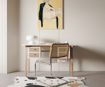 Wabi-sabi Style Computer Desk And Chair-ID:149989119