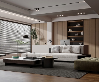Modern A Living Room-ID:497210982