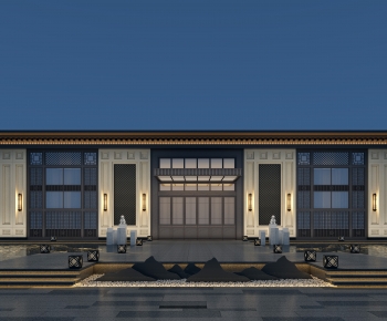 New Chinese Style Building Appearance-ID:372839937